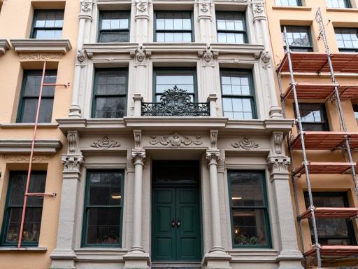Fassade eines sanierten historischen Gebäudes
